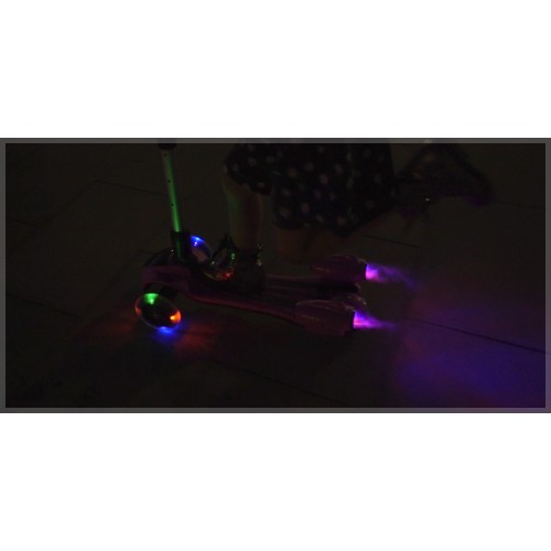 Monopattino Trottinette 3 Ruote per Bambini 3 a 14 anni con luci musica e vapore, colore blu