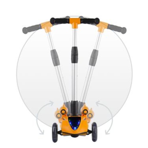 Monopattino Trottinette 3 Ruote per Bambini 3 a 14 anni con luci musica e vapore, colore blu