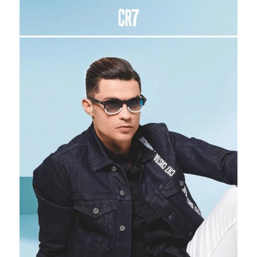 Sonnenbrille Cristiano Ronaldo CR7, Farbe opalgrau, matt und blau Mehrschichtige Linse