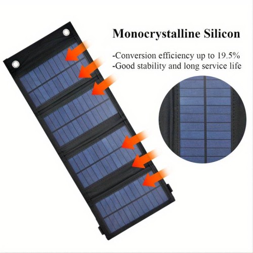 Akku Ladegerät, Solarpanel, faltbar, tragbar, USB, wasserdicht, zum Aufladen von Handys, Handys und Tablets, für den Strand, Camping im Freien zu Hause, Mimetische Akku Ladegerät, Solarpanel, faltbar, tragbar, USB, wasserdicht, zum Aufladen von Handys, Handys und Tablets, für den Strand, Camping im Freien zu Hause, Mimetische