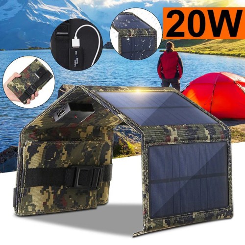 Akku Ladegerät, Solarpanel, faltbar, tragbar, USB, wasserdicht, zum Aufladen von Handys, Handys und Tablets, für den Strand, Camping im Freien zu Hause, Mimetische Akku Ladegerät, Solarpanel, faltbar, tragbar, USB, wasserdicht, zum Aufladen von Handys, Handys und Tablets, für den Strand, Camping im Freien zu Hause, Mimetische