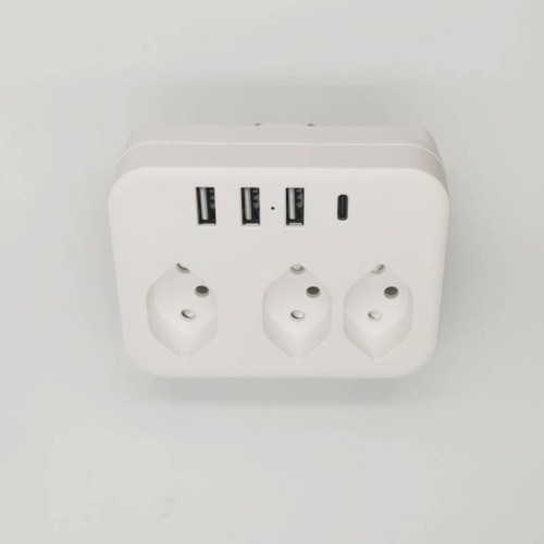 Presa elettrica ricarica USB 5V - 2.4A max, 7 in 1, modello TT-RS12 Presa elettrica ricarica USB 5V - 2.4A max, 7 in 1, modello TT-RS12