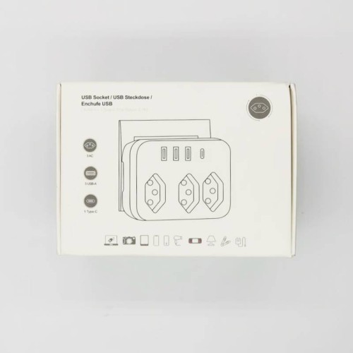 Presa elettrica ricarica USB 5V - 2.4A max, 7 in 1, modello TT-RS12 Presa elettrica ricarica USB 5V - 2.4A max, 7 in 1, modello TT-RS12