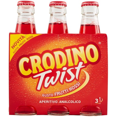 Crodino Twist gusto Frutti rossi  Ml 175X3