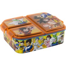 Porta merenda DRAGON BALL, con 3 scomparti, per bambini, contenitore per alimenti