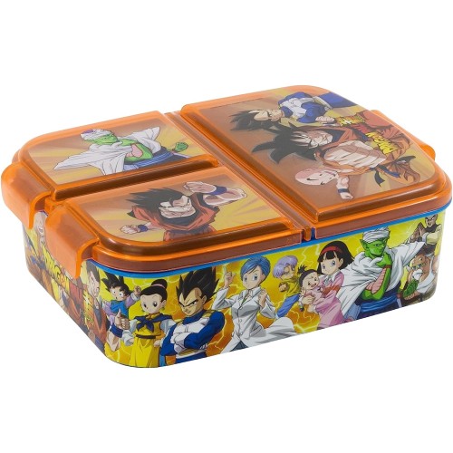 Porta merenda DRAGON BALL, con 3 scomparti, per bambini, contenitore per alimenti