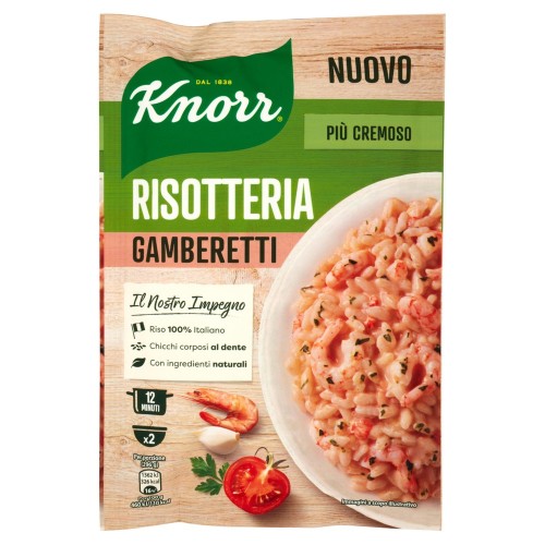 Risotto gamberetti, più cremoso, knorr,  175 g