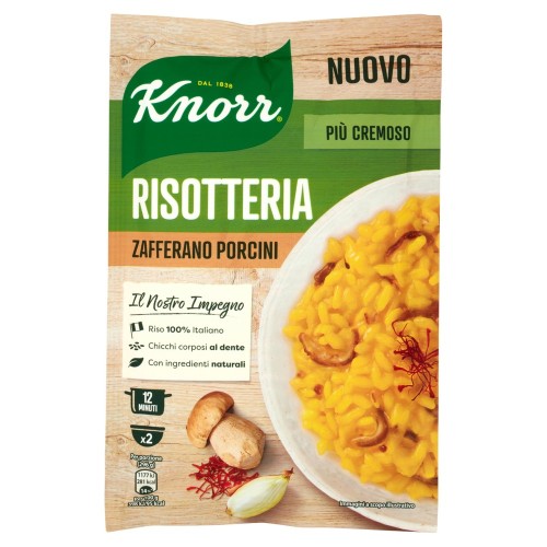 Risotto Zafferano Funghi, più cremoso, 175 g, Knorr