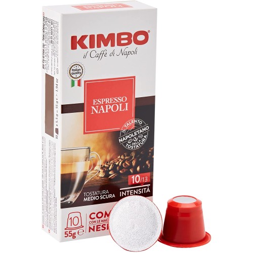 Kimbo, Il Caffè di Napoli, in capsule compatibili Nespresso, Intensità 10/13