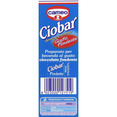 Ciobar Preparato per Bevanda, Denso e Cremoso, al gusto Fondente - 115 gr
