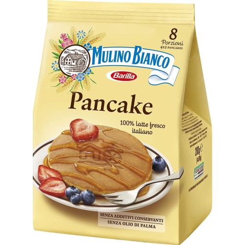 Mulino Bianco Pfannkuchen, zum Frühstück und als Snack, ohne Palmöl und Konservierungsstoffe, 8 Portionen, 280g