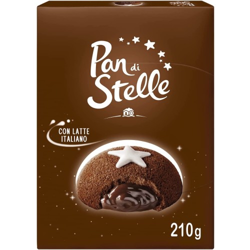 Pan di Stelle Mooncakes, collation sucrée pour le goûter, 6 collations