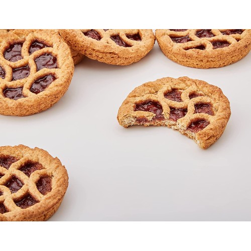 Vollkorntörtchen mit roter Fruchtkonfitüre, zum Frühstück und als süßer Snack, 6 Törtchen