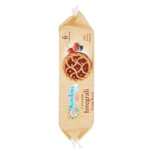 Vollkorntörtchen mit roter Fruchtkonfitüre, zum Frühstück und als süßer Snack, 6 Törtchen
