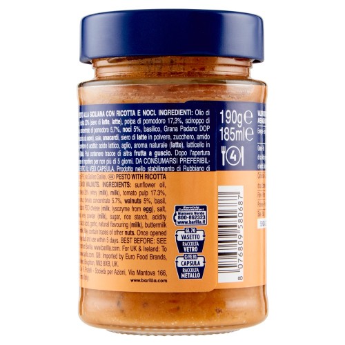 Barilla Pesto Ricotta e Noci 190g