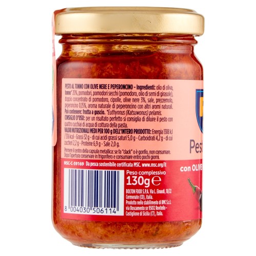 Rio Mare, Pesto Olive E Peperoni, 130g