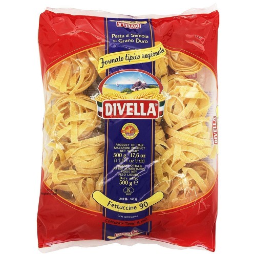 Divella - Fettuccine 90, Pasta di Semola di Grano Duro , 500 g
