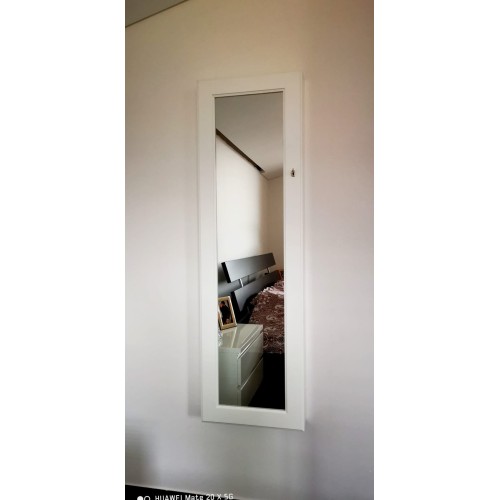 Armadio porta gioielli bigiotteria da appendere con specchio montaggio a parete 119 x 35 x 9 cm Armadio porta gioielli bigiotteria da appendere con specchio montaggio a parete 119 x 35 x 9 cm