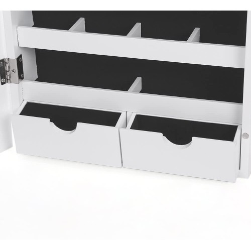 Armadio porta gioielli bigiotteria da appendere con specchio montaggio a parete 119 x 35 x 9 cm Armadio porta gioielli bigiotteria da appendere con specchio montaggio a parete 119 x 35 x 9 cm