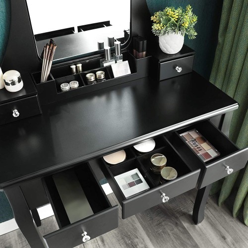 Tavolo da Trucco con Grande Specchio Senza Cornice per Il Make Up Tavolo da Trucco con Grande Specchio Senza Cornice per Il Make Up