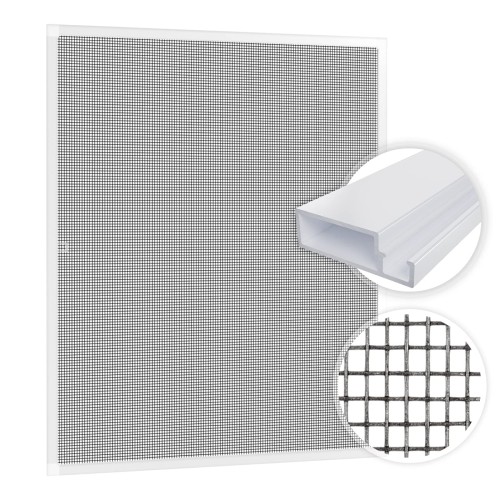 Zanzariera finestra, tenda antimosche, anti insetti, con telaio in alluminio, bianco o antracite Zanzariera finestra, tenda antimosche, anti insetti, con telaio in alluminio, bianco o antracite