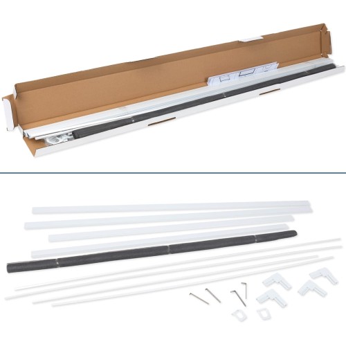 Zanzariera finestra, tenda antimosche, anti insetti, con telaio in alluminio, bianco o antracite Zanzariera finestra, tenda antimosche, anti insetti, con telaio in alluminio, bianco o antracite