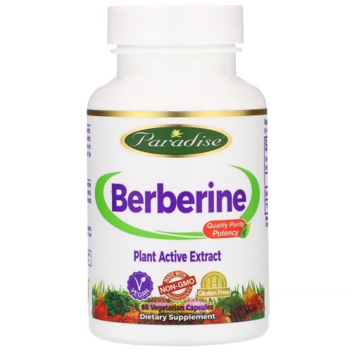 Estratto di berberina, 60 capsule vegetariane, Paradise Herbs, Vegano, No OGM