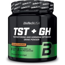 Bevanda in polvere aromatizzata al testosterone e agli ormoni con DAA, TST+GH, 300 g (50 dosi), Sapore Arancia