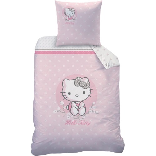 Hello Kitty Set di Biancheria da Letto, Cotone, Rosa, 135 x 200 cm