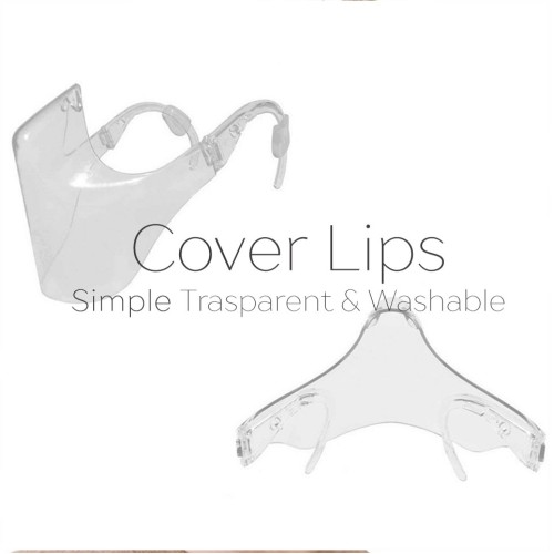 Cover Lips, visiera trasparente, copre bocca e naso Cover Lips, visiera trasparente, copre bocca e naso