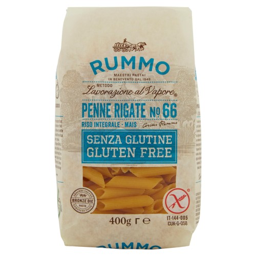 Pasta Rummo Senza Glutine Penne Rigate N° 66 400 g