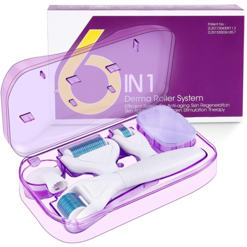 Derma Roller con Spazzola Silicone Pulizia Viso per Anti Acne Derma Roller con Spazzola Silicone Pulizia Viso per Anti Acne