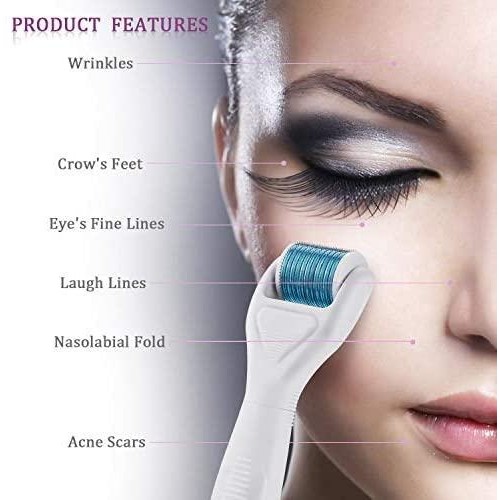 Derma Roller con Spazzola Silicone Pulizia Viso per Anti Acne Derma Roller con Spazzola Silicone Pulizia Viso per Anti Acne