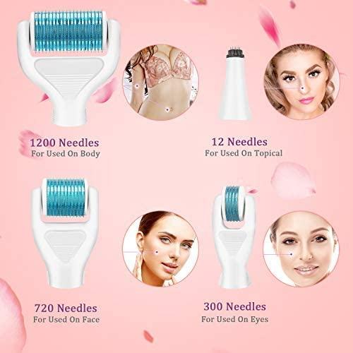 Derma Roller con Spazzola Silicone Pulizia Viso per Anti Acne Derma Roller con Spazzola Silicone Pulizia Viso per Anti Acne