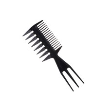 Pettine Tre In Uno per capelli 20 x 7cm nero