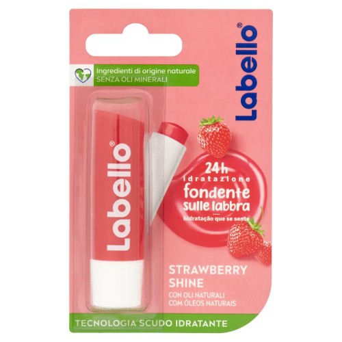 Labello burrocacao fragola, Balsamo Labbra Labello Strawberry Shine 5,5 ml