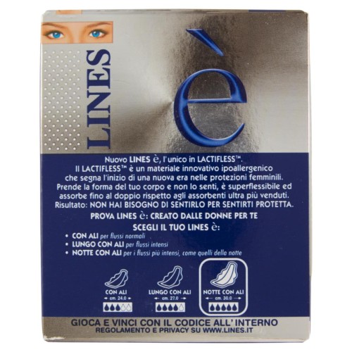 LIGNES È, Femme absorbante, modèle Night, With Wings, pack de 9 pièces