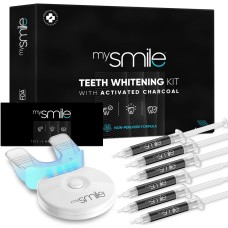 Mysmile Kit sbiancante denti a luce Led, più 6 gel 3ml a carbone attivo, il miglior sbiancamento denti professionale