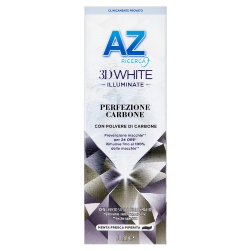 Dentifricio sbiancante, perfezione Carbone, AZ 3d White, con polvere di carbone