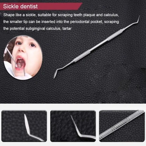 Set di Igiene Dentale in Acciaio Inossidabile - 5 Strumenti Essenziali Set di Igiene Dentale in Acciaio Inossidabile - 5 Strumenti Essenziali