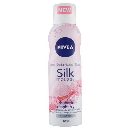 NIVEA  Doccia schiuma Silk Mousse Rhubarb Raspberry 200 ml