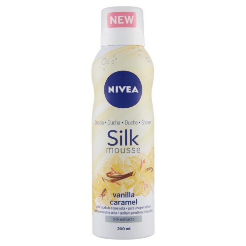 NIVEA  Doccia schiuma Silk Mousse Vanilla Caramel 200 ml