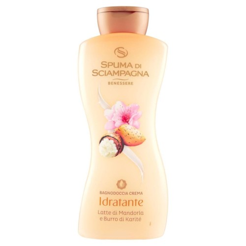 Spuma di Sciampagna Benessere Idratante Bagnodoccia Crema Latte di Mandorla e Burro di Karité 650 ml