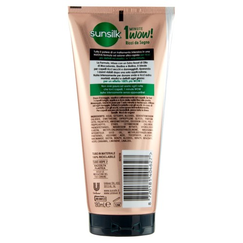 Sunsilk, Trattamento Intensivo Ricci da sogno 1 Minute Wow! 180ml Sunsilk, Trattamento Intensivo Ricci da sogno 1 Minute Wow! 180ml