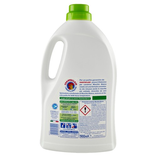 Chanteclair Detersivo Lavatrice, Muschio Bianco, 38 Lavaggi