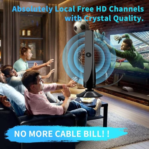 Digitale TV Antenne, leistungsstarke interne HDTV Antenne mit Verstärker, 360°-Empfang von 50 Meilen TV-Antenne, unterstützt 4K 1080P, DVB-T2 VHF UHF TV, 5M Koaxialkabel Digitale TV Antenne, leistungsstarke interne HDTV Antenne mit Verstärker, 360°-Empfang von 50 Meilen TV-Antenne, unterstützt 4K 1080P, DVB-T2 VHF UHF TV, 5M Koaxialkabel