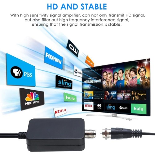 Digitale TV Antenne, leistungsstarke interne HDTV Antenne mit Verstärker, 360°-Empfang von 50 Meilen TV-Antenne, unterstützt 4K 1080P, DVB-T2 VHF UHF TV, 5M Koaxialkabel Digitale TV Antenne, leistungsstarke interne HDTV Antenne mit Verstärker, 360°-Empfang von 50 Meilen TV-Antenne, unterstützt 4K 1080P, DVB-T2 VHF UHF TV, 5M Koaxialkabel
