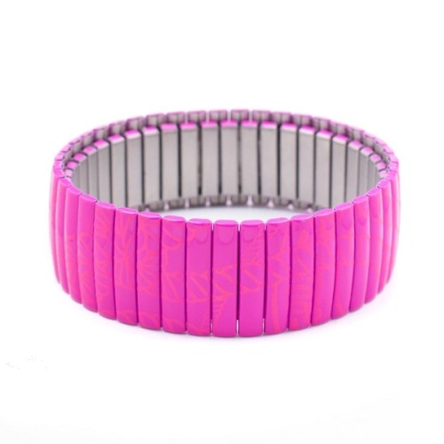 Bracciale da Donna, Folli Follie, Viola, elastico, in acciaio, 6 cm