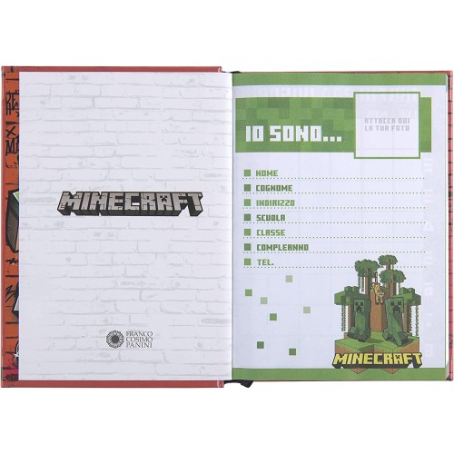 Minecraft Diario, 2022/2023, 12 Mesi, Minecraft Verde, Standard, adattabile ad ogni anno Minecraft Diario, 2022/2023, 12 Mesi, Minecraft Verde, Standard, adattabile ad ogni anno