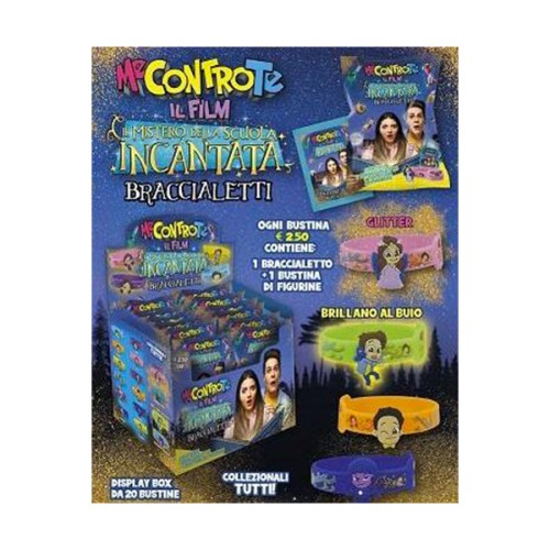 Boîte de 20 sachets de bracelets Me Contro Te le film Le Mystère de l'Ecole Enchantée, sortie août 2021 Boîte de 20 sachets de bracelets Me Contro Te le film Le Mystère de l'Ecole Enchantée, sortie août 2021